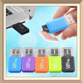 Đầu đọc thẻ nhớ Micro Sd vỏ nhựa usb 2.0, đầu lọc thẻ nhớ mini giá rẻ nhiều màu cho máy tính, laptop, loa đài
