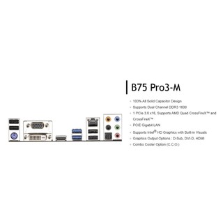 FE chặn main  ASROCK B75 Pro3-M (Mainboard IO Shield: 23)