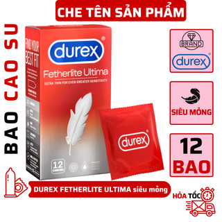 Bao Cao Su Durex Fetherlite Ultima siêu mỏng hộp 12 cái