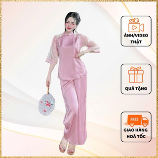 Đồ lam pháp phục đi chùa Tay lỡ thanh lịch, sang trọng vải lụa nhập mịn thời thượng, có size