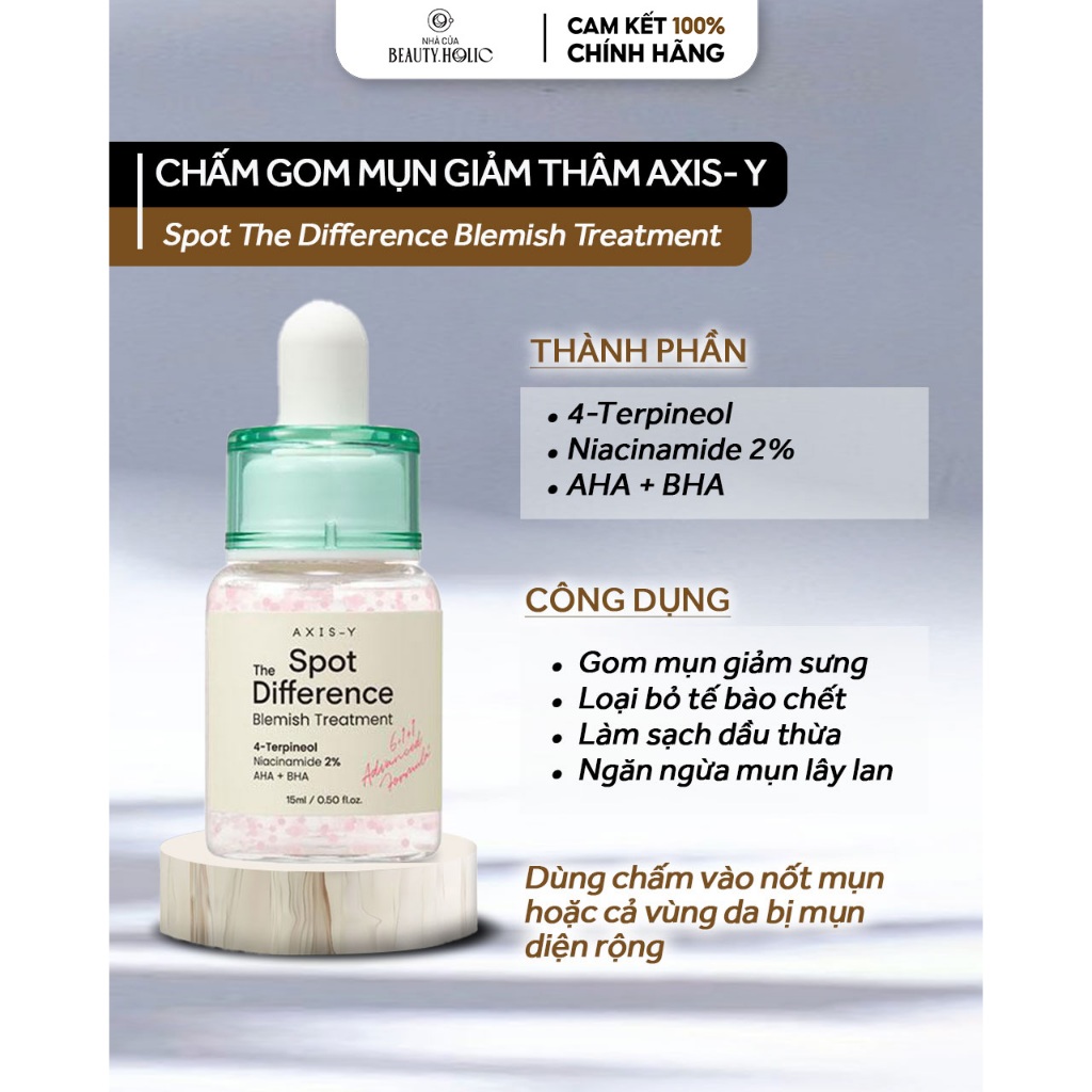 Tinh chất chấm mụn, mờ thâm AXIS-Y SPOT THE DIFFERENCE BLEMISH TREATMENT