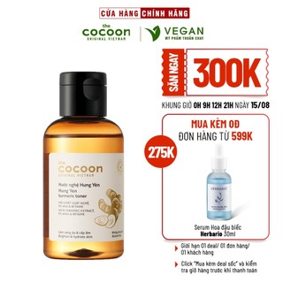 Toner Nước nghệ Hưng Yên cocoon 140ml (Turmeric toner) da sáng mịn rạng rỡ