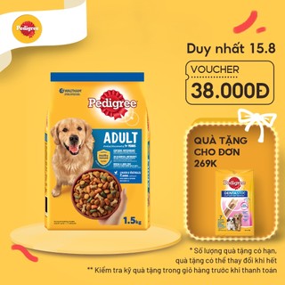 Thức Ăn Dạng Hạt Khô Cho Chó Lớn PEDIGREE Vị Gà Và Rau Củ, 1.5kg