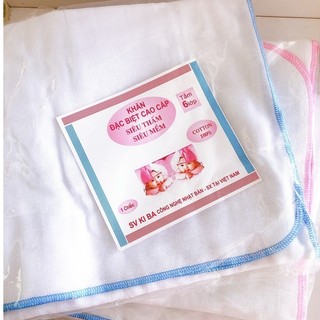 Combo 3 Khăn Xô Tắm Kiba Siêu Mềm 6 Lớp