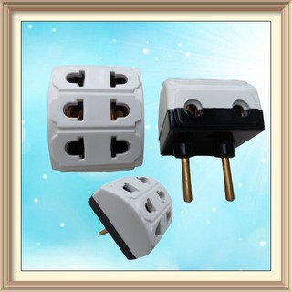 Ổ cắm chia điện chân tròn 5 phích cắm tiện dụng dạng bầu, phích cắm chia 1 thành 5 lỗ điện, đầu chia đầu nối ổ cắm 5 ngã