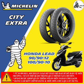 (Michelin City Extra cho LEAD) Vỏ lốp xe Michelin City Extra size 90/90-12 và 100/90-10, vỏ ko ruột