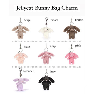   100% Authentic  Móc khoá Charm treo túi thỏ bông JellyCat Bunny Bag Charm chính hãng 