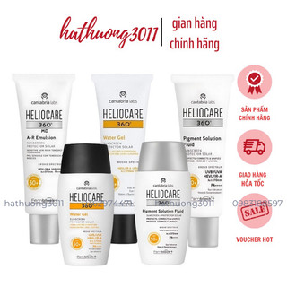 Kem Chống Nắng HelioCare Water Gel, Mineral Tolerance Fluid và Pigment Solution Fluid 50ML