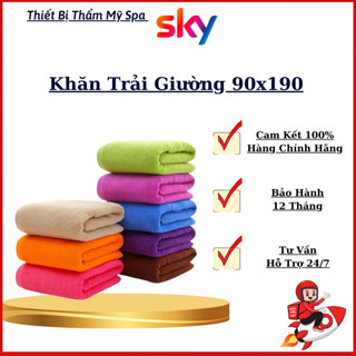 Khăn Trải Giường Spa Khăn Tắm KT 90x190, Kèm Đắp Giường | Loại Dày Mềm Mịn Đủ Màu Sắc Chất Liệu Vải Cotton Co Giãn