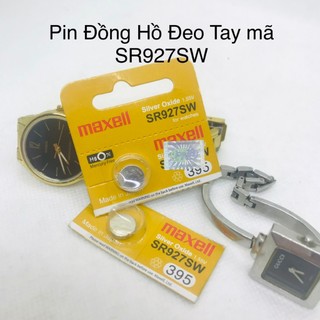 Vỉ5 Viên pin 1,55V Maxell 927 ( SR927SW)/395 vĩ vàng cho đồng hồ đeo tay