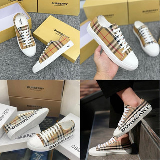 Giày sneaker thể thao nam nữ BBR quai dệt kẻ sọc màu viền đế in chữ hãng 2 bên