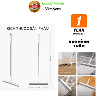 Chổi Gạt Nước Sàn Nhà ECOCO, Cây Gạt Kính Đa Năng Lưỡi Chổi Bằng Silicone Mềm Dẻo Xoay 180 Độ, Cứng Cáp Bền Bỉ