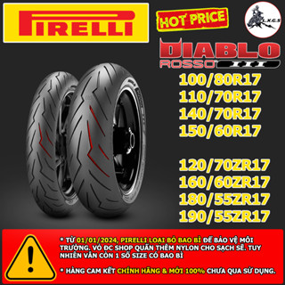 (ROSSO 3 - PKL - PKN) Vỏ lốp xe Pirelli Rosso III cho MOTOR: YAMAHA, KAWASAKI, KTM, HONDA ...