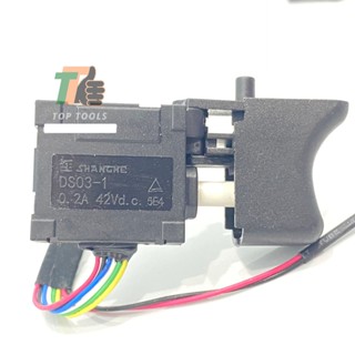 Công tắc máy khoan pin, cò máy khoan pin, máy siết bulong có điều tốc có gắn đèn led