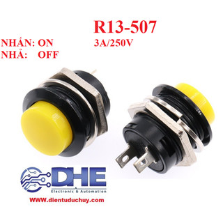 NÚT NHẤN 16MM, NHẤN NHẢ, ĐỎ