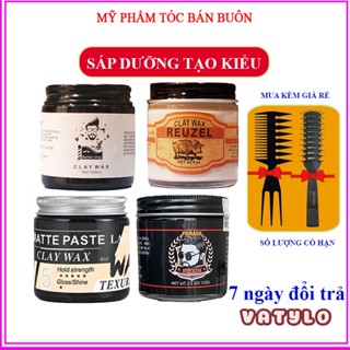  Sáp vuốt tóc nam tạo kiểu tóc REUZEL CLAY WAX siêu giữ nếp bản cao cấp lọ thủy tinh 115gr 