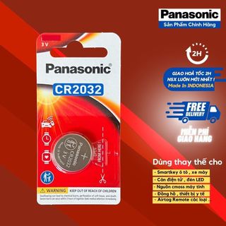 Vỉ 1 Viên Pin Smartkey CR2032 Panasonic Siêu Bền 3V Made In Indonesia Cao Cấp , Pin Smartkey Ô tô