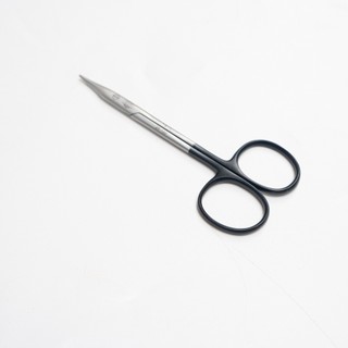 Kéo cắt chỉ thẳng đầu cá mập chuôi đen dùng trong thẩm mỹ, phẫu thuật dài 11cm.