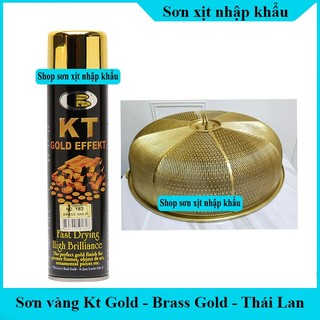 Sơn xịt mạ vàng 18k, 24k bóng cao cấp no.182 brass gold bosny, sơn ô tô, xe máy, trang trí, dung tích 200ml