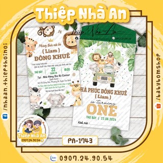 Thiệp Thôi Nôi - Thiệp Sinh Nhật thiết kế nhiều chủ đề dành cho Bé Trai - Bé Gái (GIÁ 1 THIỆP)