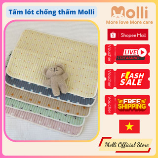 Tấm lót chống thấm molli cho bé , kích thước 50x70cm , chống thấm tuyệt đối mol2003