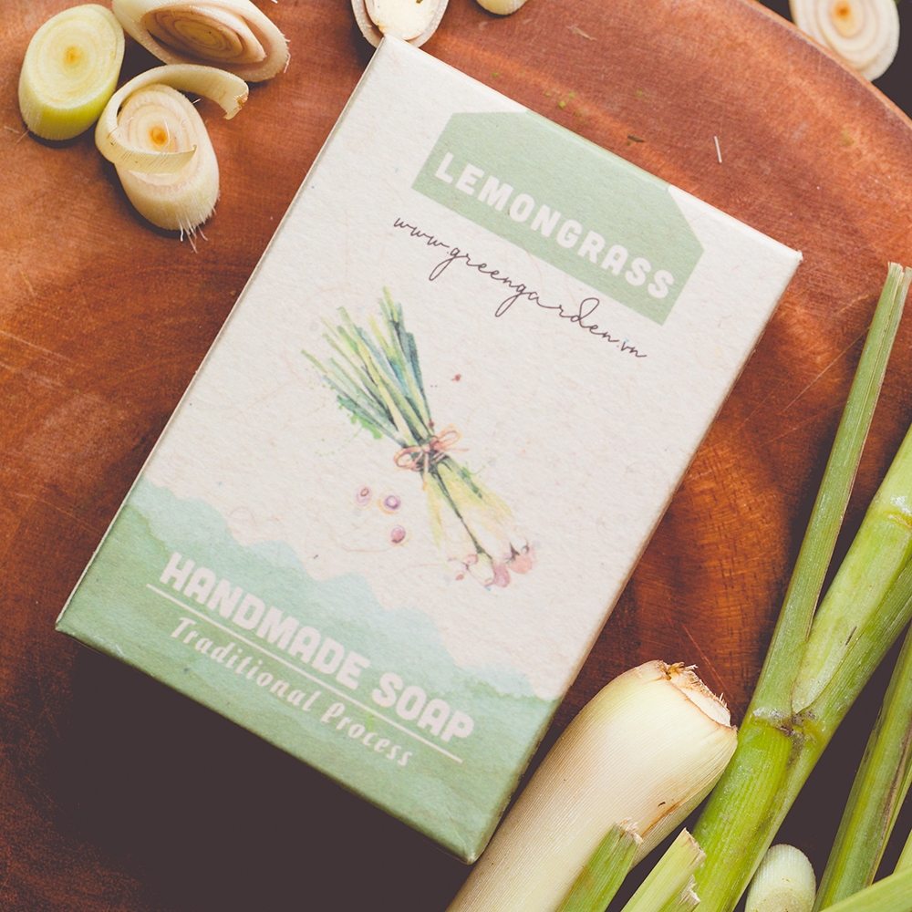 Xà phòng sả ( lemongrass handmade soap) Green Garden