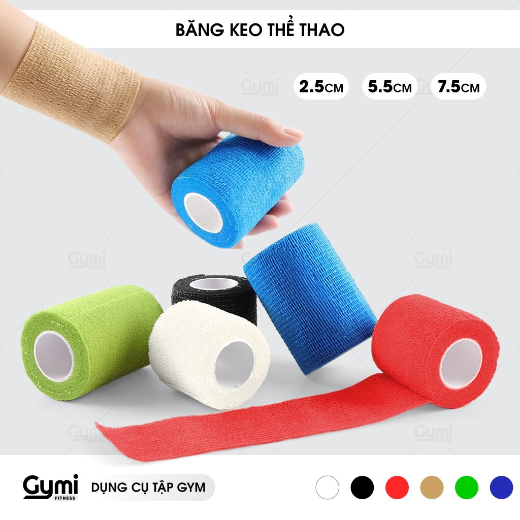 Băng Quấn Cơ, Băng Keo Thể Thao Cao Su Non Chống Chấn Thương / Cuốn Cổ Tay, Cổ Chân, Chống Căng Cơ