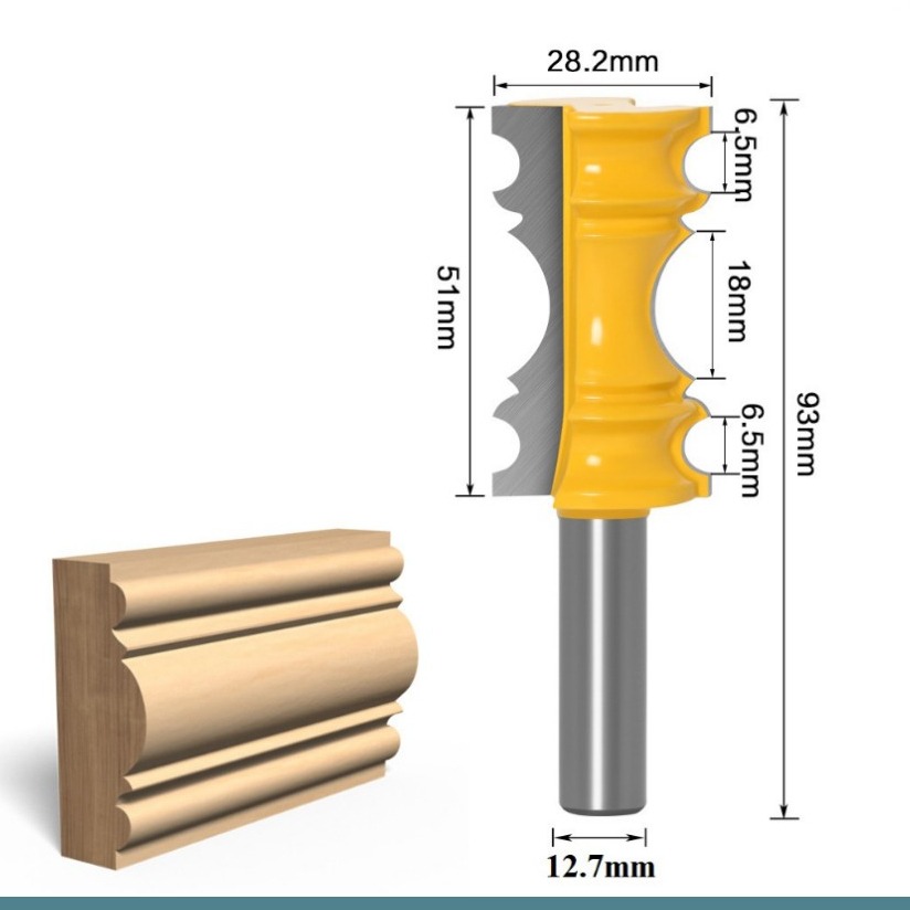 Mũi phay đánh chỉ khung tranh cốt 12ly7