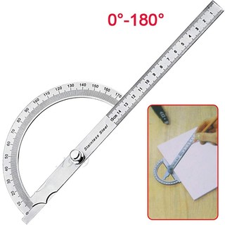 Thước đo góc 180 độ ❤️FREESHIP❤️ thước đo độ bằng thép không gỉ