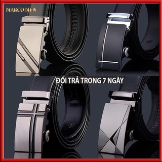 Thắt lưng nam da bò thật khóa tự động, dây nịt nam, dây lưng nam cao cấp chất da mềm