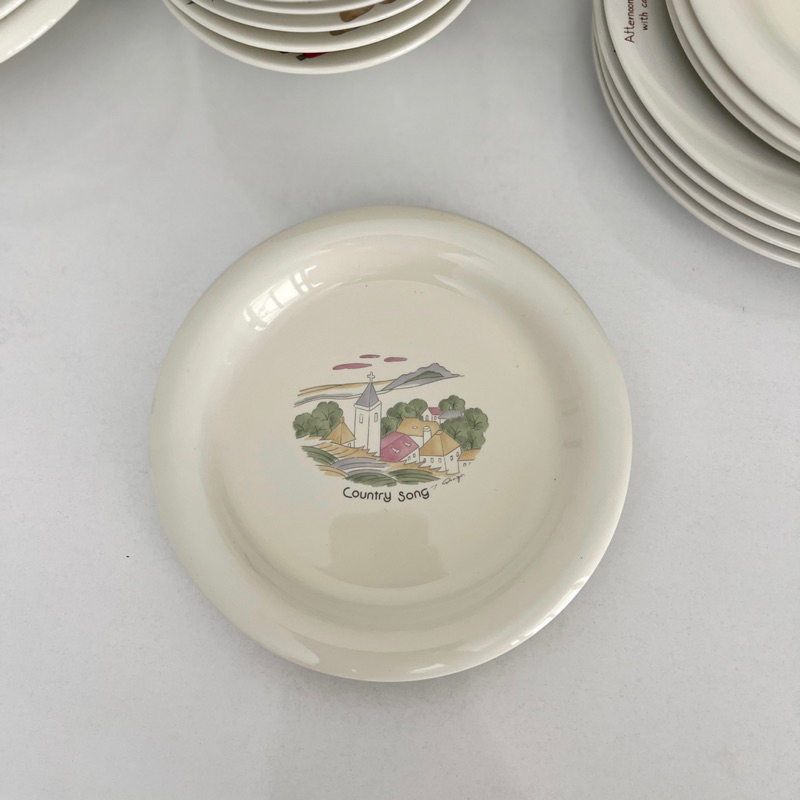 |Gốm nhật 2hand | Đĩa nhỏ country song