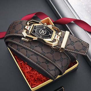 Thắt Lưng Nam Chữ B Nổi Bật, Dây Da Hoạ Tiết Đẹp Mắt, Khoá Cài Tự Động Tiện Dụng, Phong Cách Hàn Quốc, Nhiều Kiểu Dáng