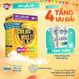 Sữa non Colosmulti 100 hộp 60 gói x 1,5g hỗ trợ hệ tiêu hóa, giúp bé ăn ngoan và tăng cân