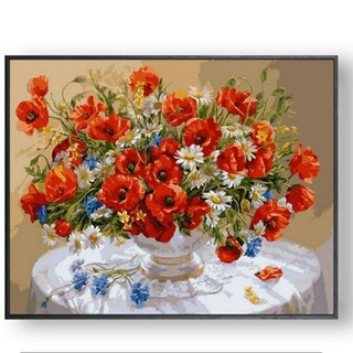 KHUNG 1.6cm -Tranh sơn dầu số hóa rẻ,đẹp-CÓ SƠN BÓNG,đã căng khung, size 40x50-tranh tô màu theo số