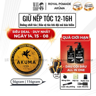 Sáp vuốt tóc nam Akuma Royal Pomade chính hãng gel, wax giữ nếp tóc 10h - Waxshop