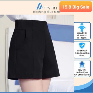 [THỦ ĐỨC- HOẢ TỐC HCM] quần đùi bigsize nữ Quần short lưng cao bigsize 65-105kg lưng thun vải Tuyết mưa