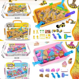 Đồ Chơi Vali Cát Động Lực 1,5Kg Cho Bé Trai và Gái, Không Bết Dính Tay Cho Bé