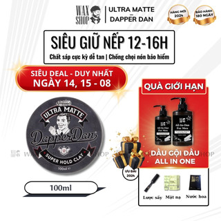 Sáp vuốt tóc nam cao cấp Dapper Dan Ultra Matte gel, wax giữ nếp tóc - Waxshop