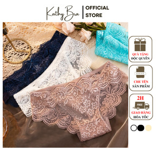  Q59 Quần Lót Ren Đính Nơ Cao Cấp KATHY BRA Siu Xinh Đẹp Quyến Rũ Chất Ren Co Dãn Tốt Đáy Kháng Khuẩn 