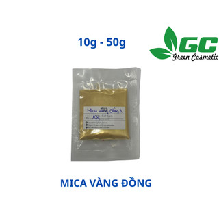 [HCM] Mica vàng đồng 3 - Tạo nhũ màu cho sản phẩm - Nguyên liệu mỹ phẩm - Greencosmetic 10G-50G