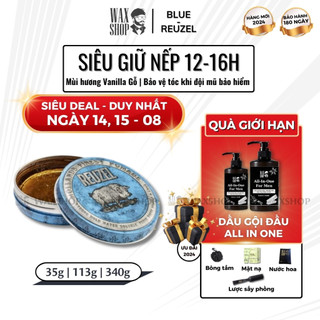Sáp vuốt tóc nam cao cấp Reuzel Blue Strong Hold Water Soluble High Sheen chính hãng - Waxshop