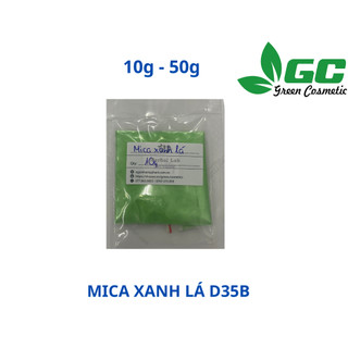 [HCM] Mica Xanh Lá D35B - Tạo nhũ màu cho sản phẩm - Nguyên liệu mỹ phẩm - Greencosmetic 10G - 50G