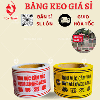 Băng rào cảnh báo, cuộn rào công trình khu vực cấm dài 90 mét Foxtape
