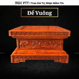 Đôn Vuông , Đế tượng gỗ Hương chịu lực đến 100kg kê cây cảnh , đồ phong thuỷ trang trí nhà cửa