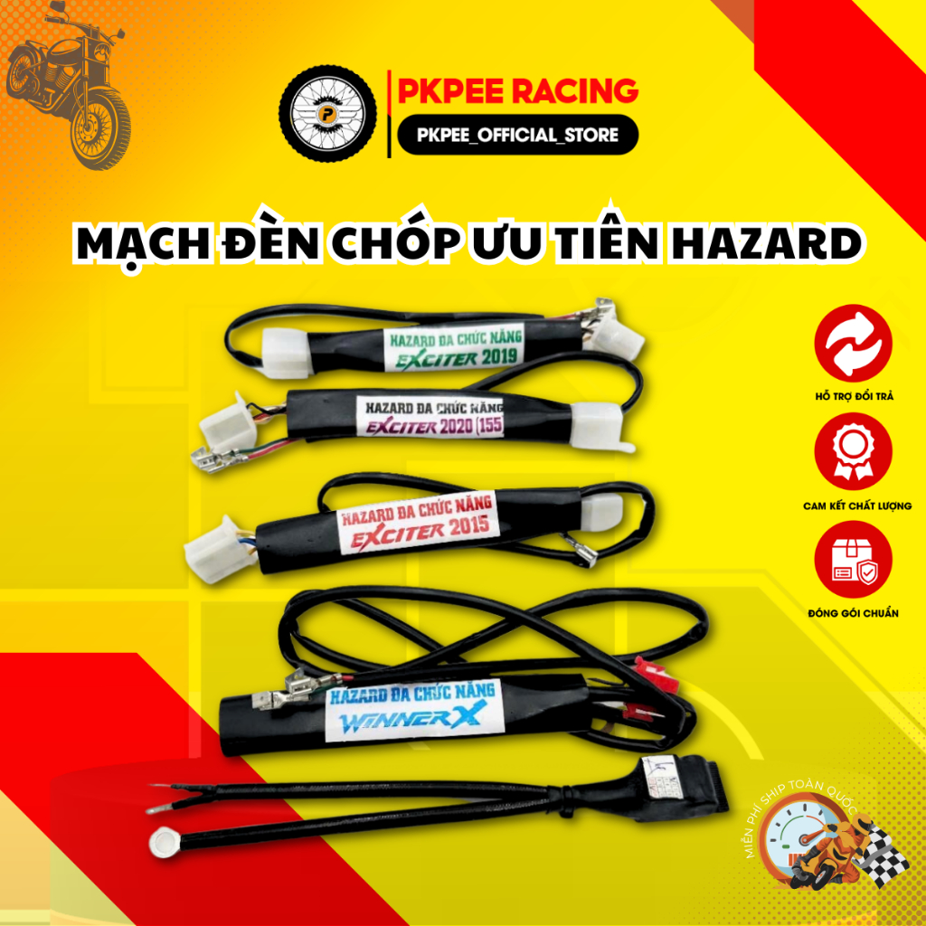 Mạch Đèn Chóp Ưu Tiên Hazard Cho Exciter 150, Exciter 155, Winner, Winner X, Wave, Dream, Sirius, 50