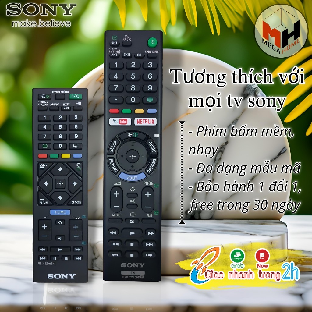[HÀNG XUẤT MALAYSIA] Điều khiển tivi sony , remote tivi Sony smart RMT-TX200, TX300 hàng cao cấp