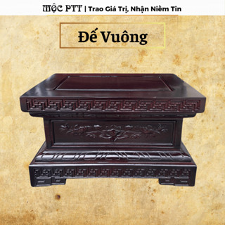  Đôn Vuông  Đế Vuông màu Cổ gỗ Hương Đá kích thước mặt 20 25 30 35 40 cm chịu lực cực tốt trên 100kg 