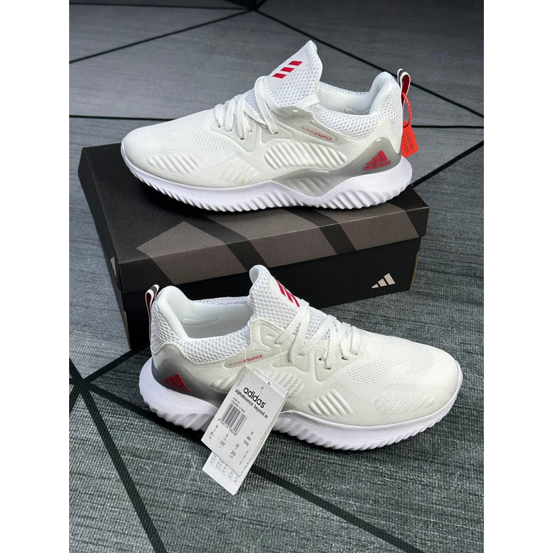 Giày thể thao sneaker alphabounce 2018 trắng đỏ