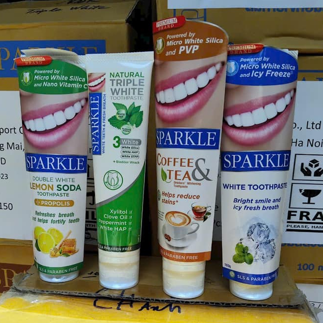 Kem Đánh Trắng Răng Sparkle Thái Lan 100g