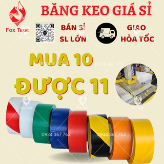 Combo 10 cuộn tặng 1 cuộn băng keo dán nền phân chia khu vực 4.8cm dài 33 mét